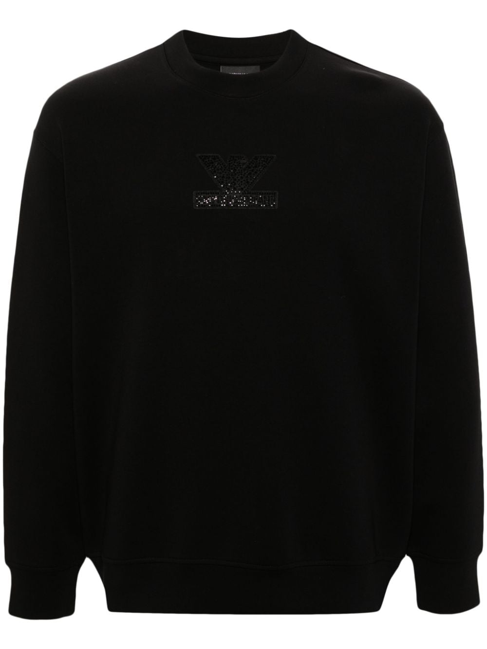 Emporio Armani Sweatshirt mit Logo-Patch - Schwarz von Emporio Armani