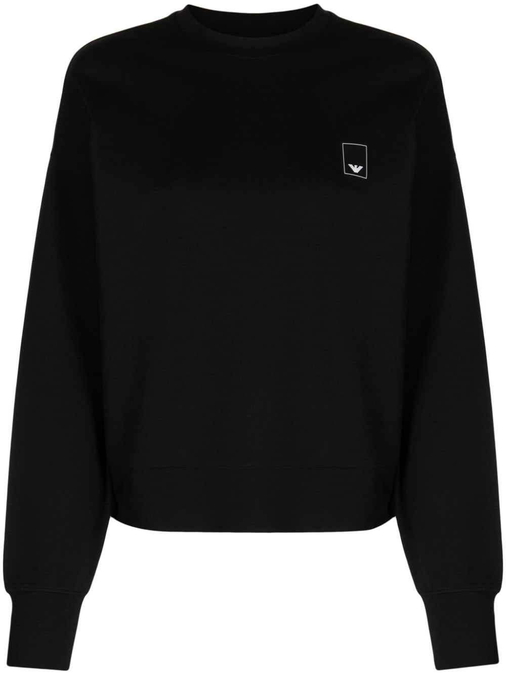 Emporio Armani Sweatshirt mit Logo-Patch - Schwarz von Emporio Armani