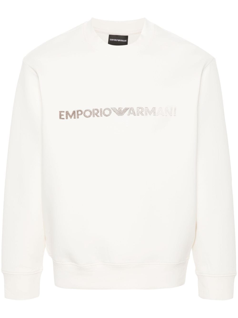 Emporio Armani Sweatshirt mit Logo-Stickerei - Nude von Emporio Armani