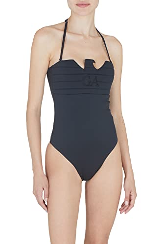 Emporio Armani Swimwear Damen Emporio Armani Women's Laser Cut Eagle Padded One Piece Swimsuit, Schwarz, L EU von Emporio Armani