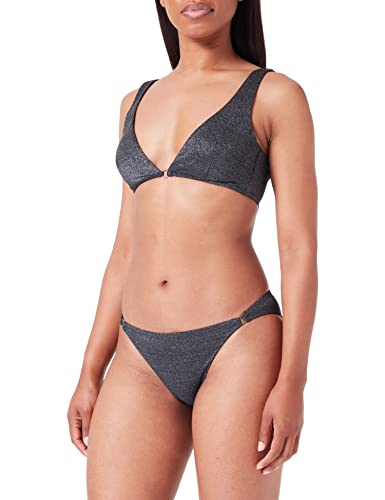 Emporio Armani Swimwear Damen Emporio Armani Women's Lurex Textured Yarn Triangle And Brief Bikini Set, Schwarz, M EU von Emporio Armani