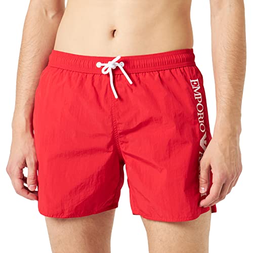 Emporio Armani Swimwear Men's Boxer Embroidery Logo Swim Trunks, Ruby Red, 48 von Emporio Armani