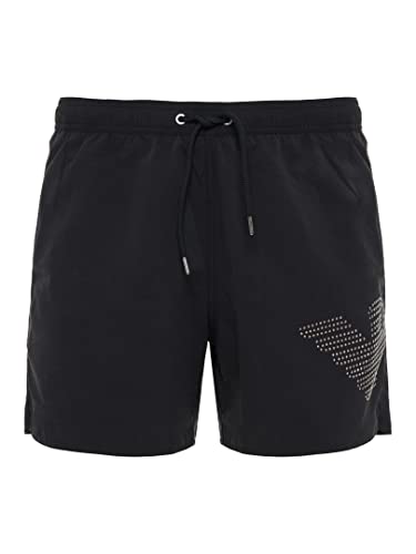 Emporio Armani Swimwear Herren Boxer Big Eagle Swim Trunks, Black, 50 von Emporio Armani