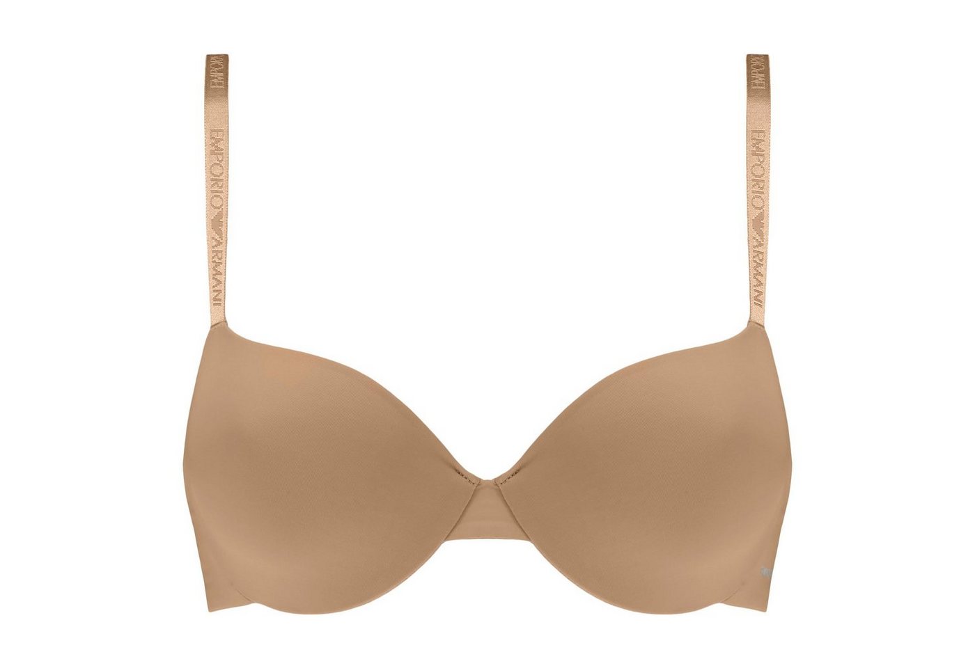 Emporio Armani T-Shirt-BH Invisible Bra 2Loop Bonding Microfiber mit silbernen Markenschriftzug auf dem linken Flügel von Emporio Armani