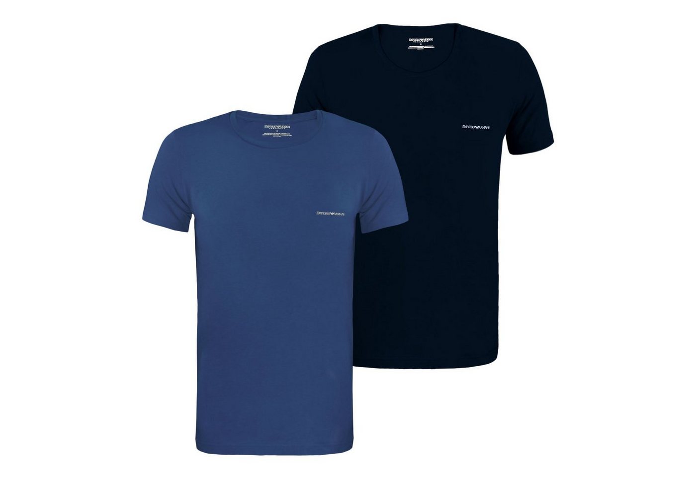 Emporio Armani T-Shirt Crew Neck T-Shirt Stretch Cotton mit Brustprint von Emporio Armani