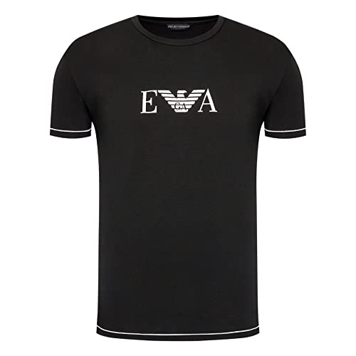 Emporio Armani T-Shirt Herren 111035 0A526, Kurzarm, Rundhalsausschnitt, Schwarz , Large von Emporio Armani