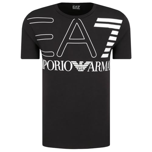 Emporio Armani T-Shirt Herren EA7 6GPT11 PJ02Z, Kurzarm, Rundhalsausschnitt, Schwarz , XL von Emporio Armani
