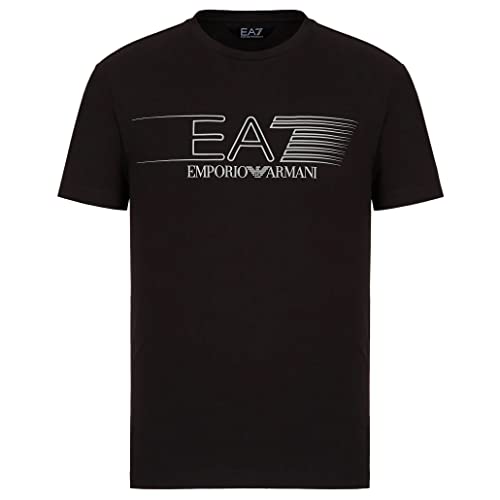 Emporio Armani T-Shirt Herren EA7 6KPT15 PJ03Z, Kurzarm, Rundhalsausschnitt, Schwarz , Medium von Emporio Armani
