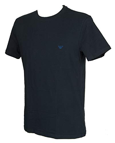 Emporio Armani T-Shirt Herren Marine Rundhals T-Shirt Blau - Blau, M von Emporio Armani