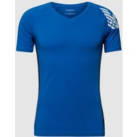 Emporio Armani T-Shirt mit Label-Print in Royal, Größe L von Emporio Armani