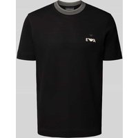 Emporio Armani T-Shirt mit Label-Stitching und Rundhalsausschnitt in Black, Größe L Emporio Armani T-Shirt mit Label-Stitching und Rundhalsausschnitt in Black, Größe L von Emporio Armani