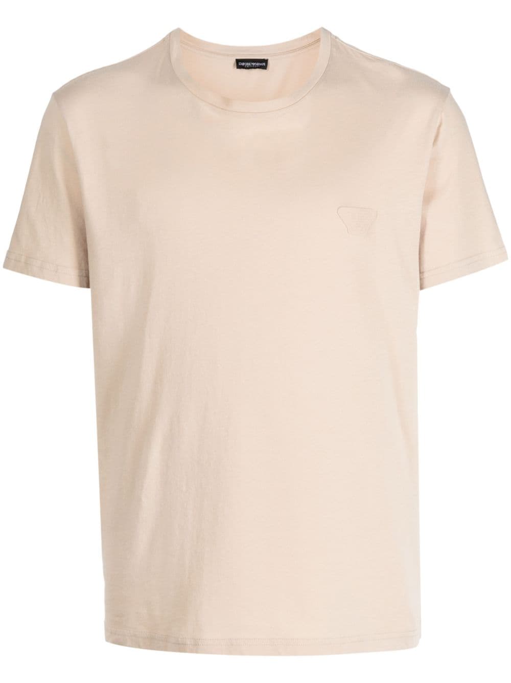 Emporio Armani T-Shirt mit Logo-Patch - Nude von Emporio Armani