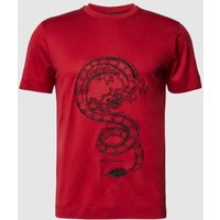 Emporio Armani T-Shirt mit Motiv-Stitching in Rot, Größe S von Emporio Armani