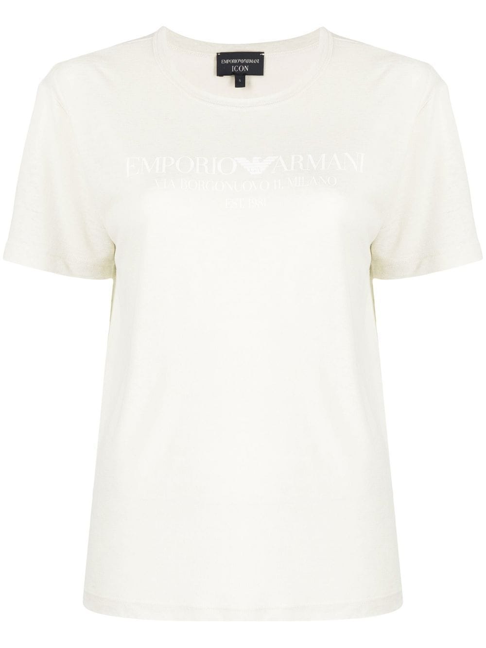 Emporio Armani T-Shirt mit Print - Nude von Emporio Armani