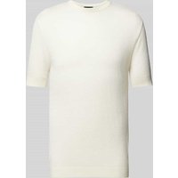 Emporio Armani T-Shirt mit Strukturmuster in Sand, Größe L von Emporio Armani