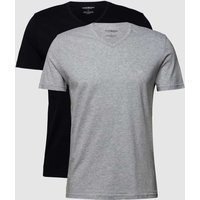 Emporio Armani T-Shirt mit V-Ausschnitt im 2er-Pack in Marine, Größe XL von Emporio Armani