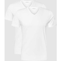 Emporio Armani T-Shirt mit V-Ausschnitt im 2er-Pack in Weiss, Größe S von Emporio Armani
