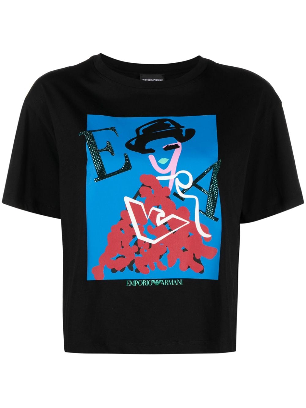 Emporio Armani T-Shirt mit grafischem Print - Schwarz von Emporio Armani