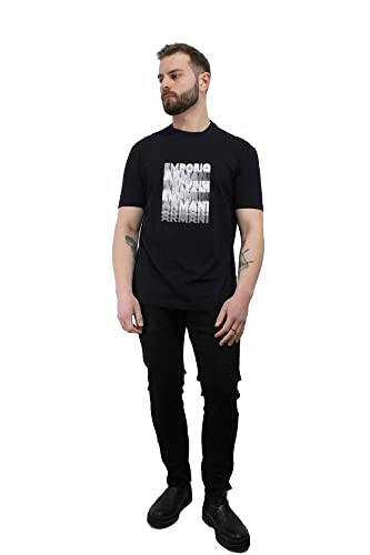 Emporio Armani T-Shirt with Print Regular Fit Blue L von Emporio Armani