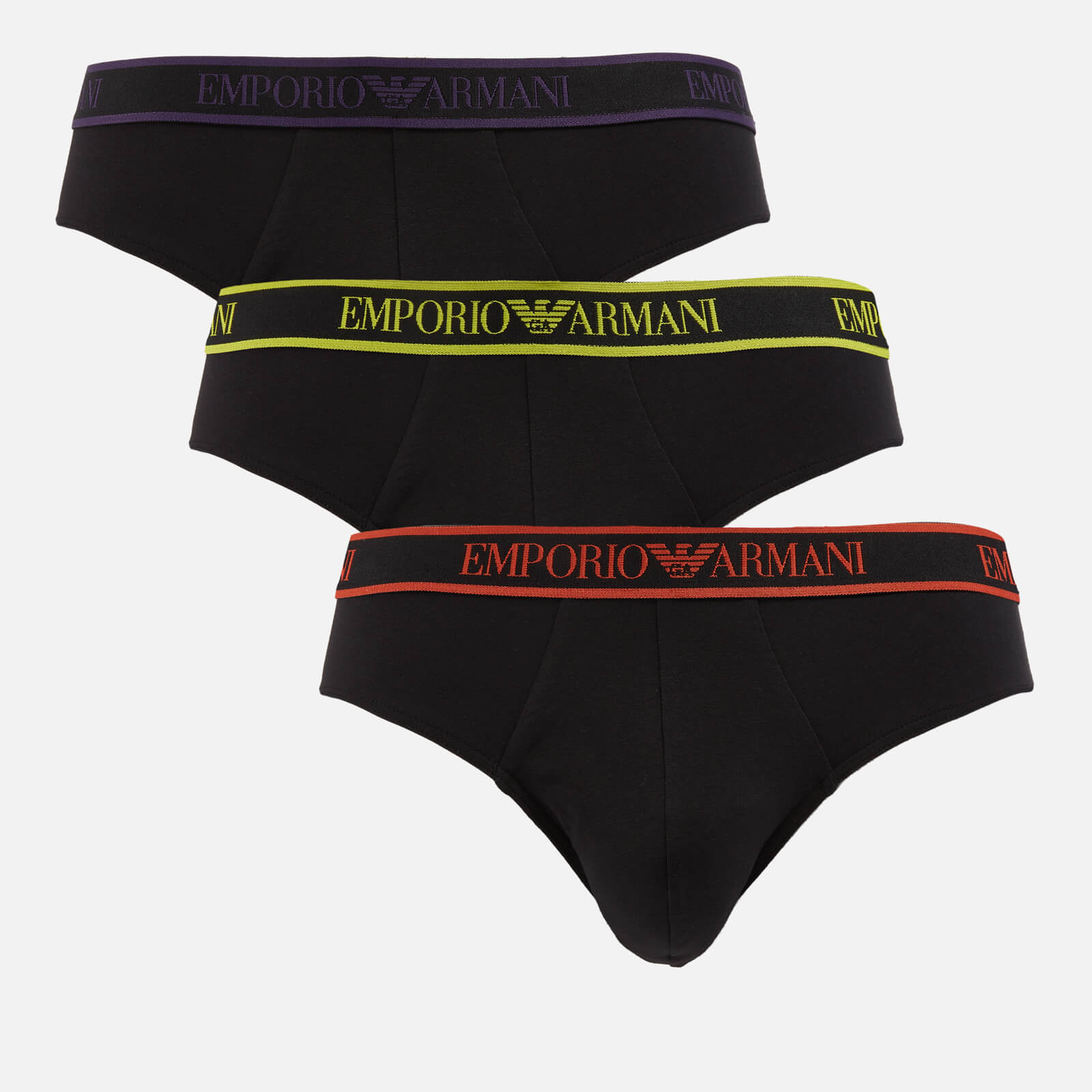 Emporio Armani Three-Pack Stretch-Cotton Jersey Briefs - S von Emporio Armani