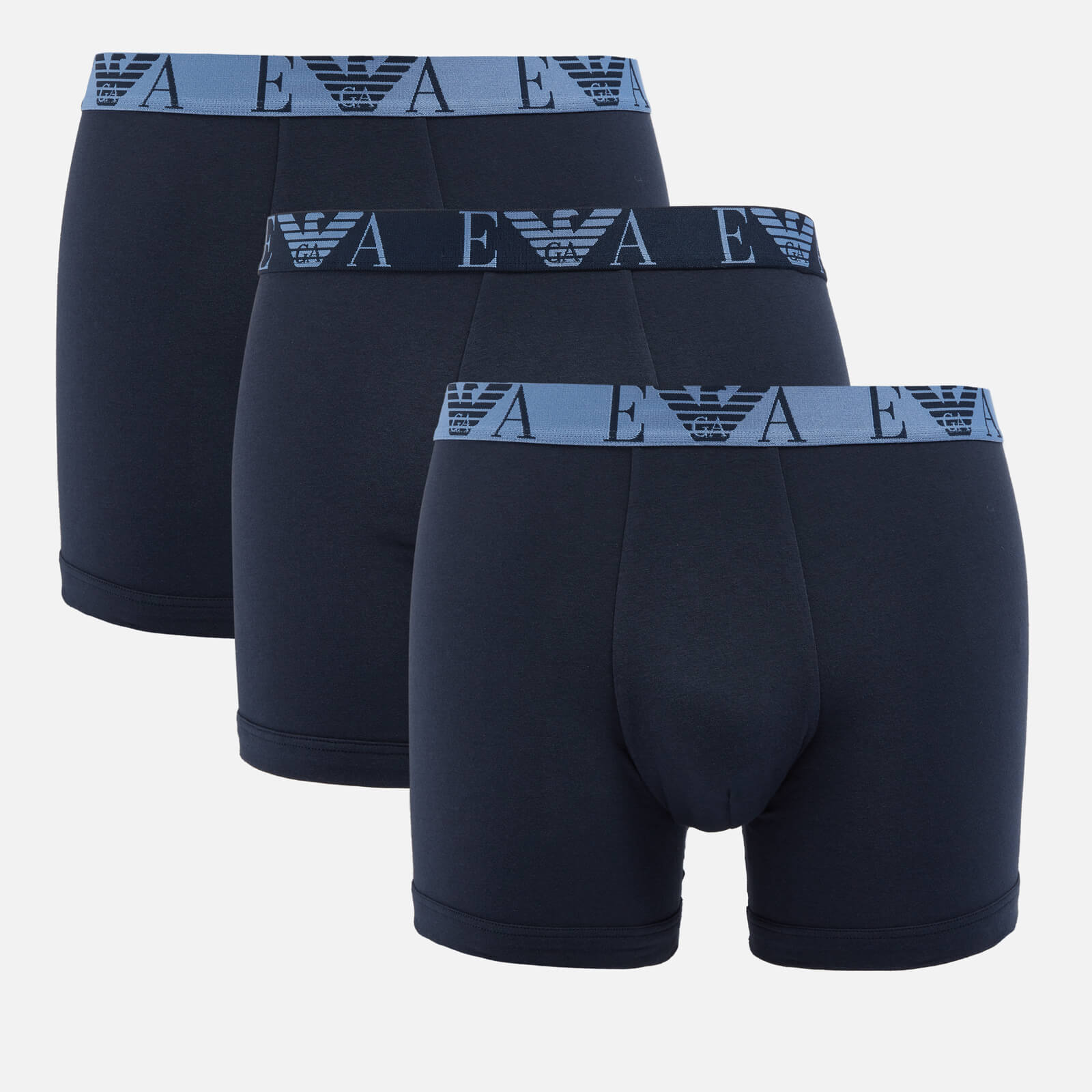 Emporio Armani Three-Pack Stretch-Cotton Jersey Longline Boxers - S von Emporio Armani