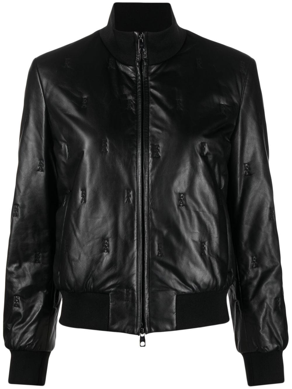 Emporio Armani Travel Essential Bomberjacke mit Logo-Stickerei - Schwarz von Emporio Armani