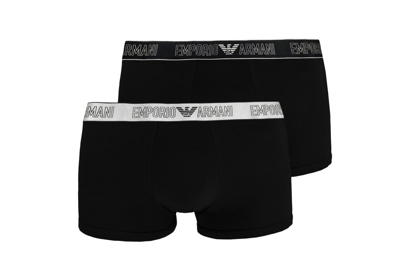 Emporio Armani Trunk 2er Pack Trunks Stretch Cotton (2-St., 2 Stück) mit umlaufendem Markenschriftzug von Emporio Armani