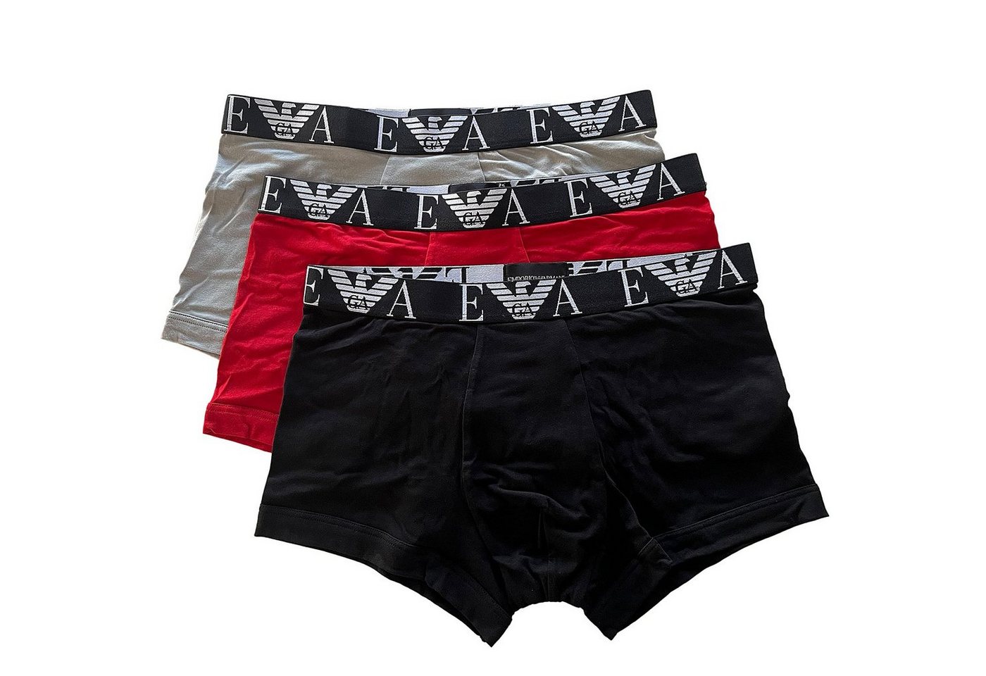 Emporio Armani Trunk 3F715 Stretch Cotton Slip-Boxer (Packung, 3-St., 3er-Pack) hüftiger Sitz, figurnaher Schnitt, mit Logobund von Emporio Armani