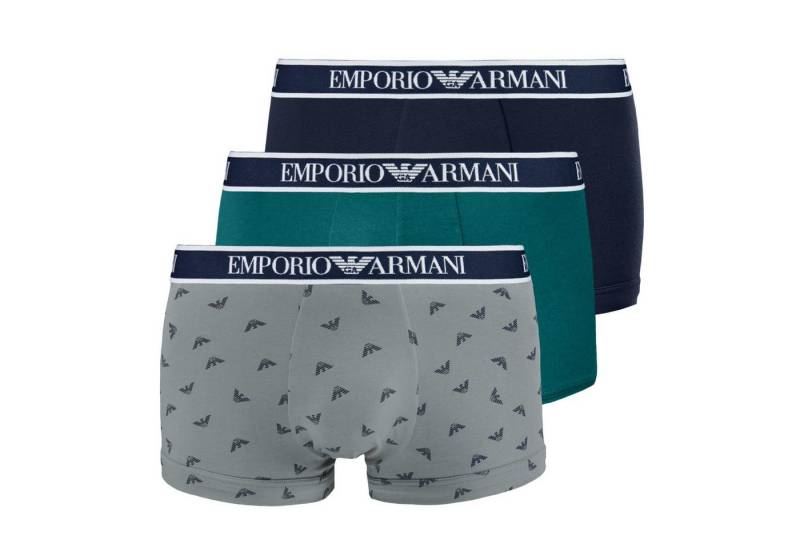 Emporio Armani Trunk 3er Pack Trunk Stretch Cotton (3-St., 3er Pack) mit umlaufenden Markenschriftzügen am Bund von Emporio Armani