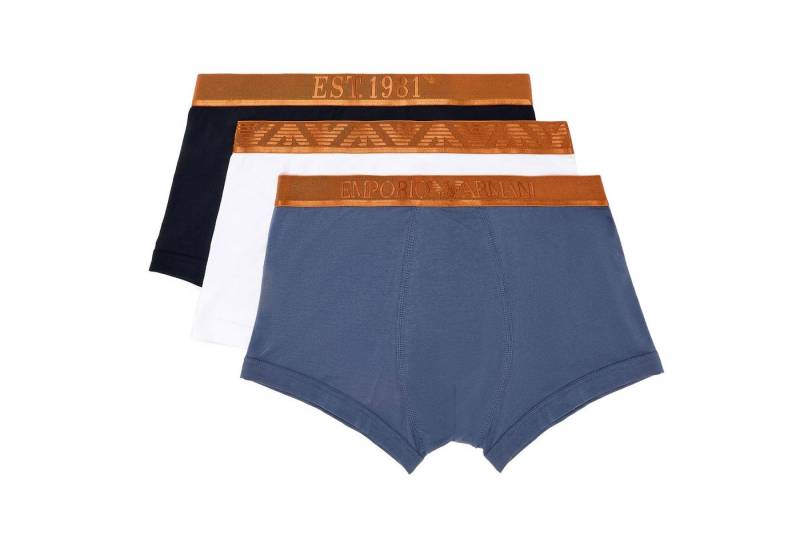 Emporio Armani Trunk 3er Pack Trunks Cotton (3-St., 3 Stück) mit elastischem Logo-Bund von Emporio Armani