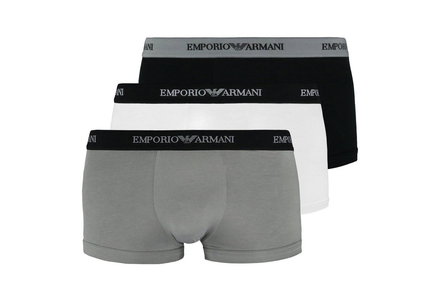 Emporio Armani Trunk Boxershorts Stretch Cotton (3-St) ohne störende Gesäßnaht von Emporio Armani