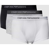 Emporio Armani Trunks mit Logo-Bund im 3er-Pack in Weiss, Größe L von Emporio Armani