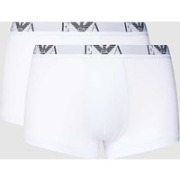 Emporio Armani Trunks mit Stretch-Anteil im 2er-Pack in Weiss, Größe M von Emporio Armani