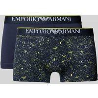 Emporio Armani Trunks mit elastischem Label-Bund im 2er-Pack in Marine, Größe L von Emporio Armani