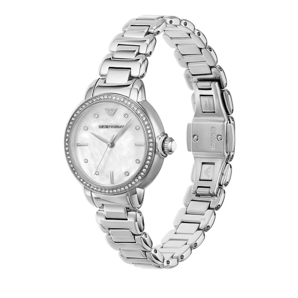 Emporio Armani Uhr - Emporio Armani Three-Hand Stainless Steel Watch - Gr. unisize - in Silber - für Damen von Emporio Armani