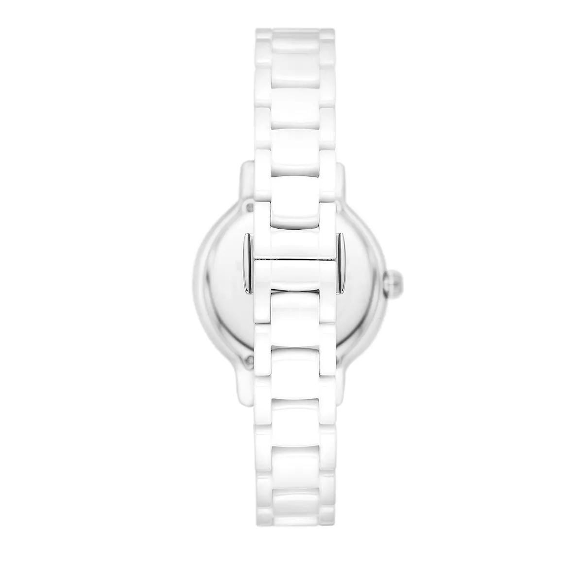 Emporio Armani Uhr - Emporio Armani Three-Hand White Ceramic Watch - Gr. unisize - in Silber - für Damen von Emporio Armani