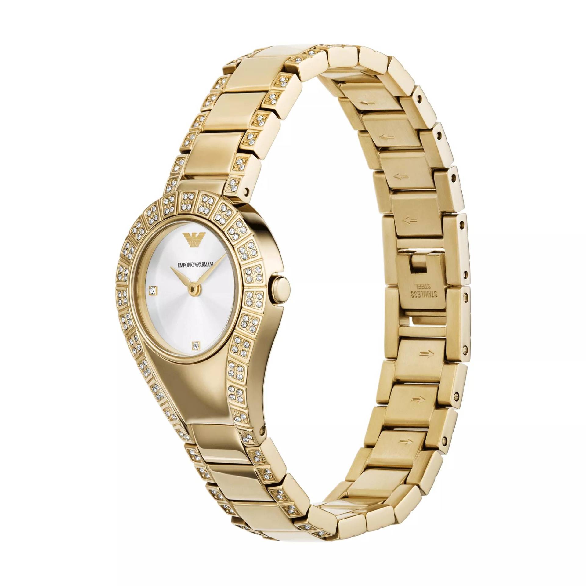 Emporio Armani Uhr - Two-Hand Stainless Steel Watch - Gr. unisize - in Gold - für Damen von Emporio Armani