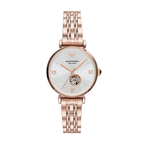 Emporio Armani Uhr für Damen , Automatikwerk, 34mm Rose Gold Edelstahlgehäuse mit Edelstahlarmband, AR60023 von Emporio Armani