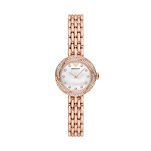 Emporio Armani Uhr für Damen , Zweizeiger Uhrwerk, 26MM Rose Gold Edelstahlgehäuse mit einem Edelstahlarmband, AR11474 von Emporio Armani