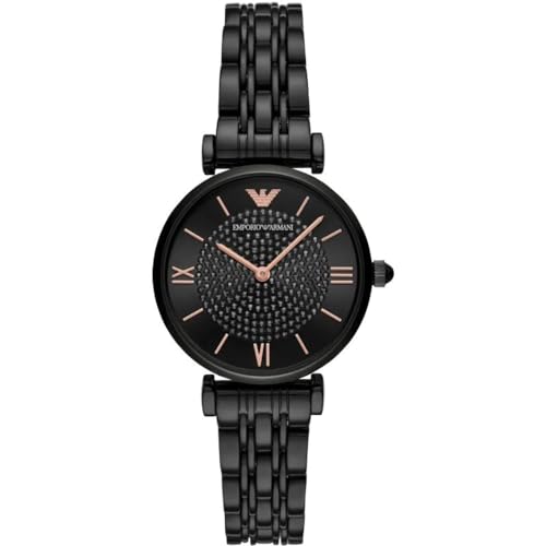 Emporio Armani Uhr für Damen , Zweizeiger Uhrwerk, 32mm Schwarzes Edelstahlgehäuse mit Edelstahlarmband, AR11245 Emporio Armani Uhr für Damen , Zweizeiger Uhrwerk, 32mm Schwarzes Edelstahlgehäuse mit Edelstahlarmband, AR11245 von EMPORIO ARMANI