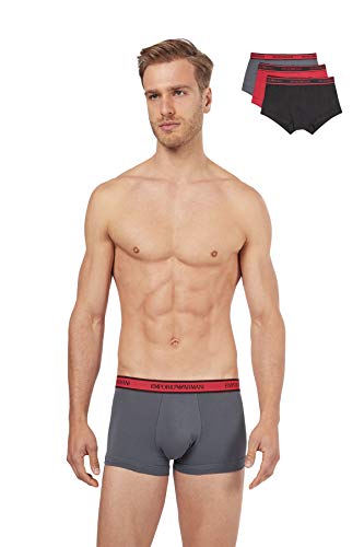 Emporio Armani Underwear 3er pack , Schwarz (NERO/ANTRAC./RUBINO 69620) , Small von Emporio Armani