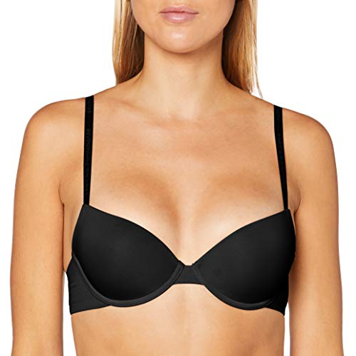 Emporio Armani Underwear Damen Bra Basic Bonding Microfiber Push-Up-BH, Undurchsichtige, Black, 34B von Emporio Armani