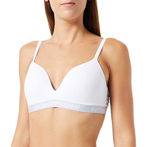 Emporio Armani Underwear Damen Bra Iconic Cotton Push-Up-BH, White, 36D von Emporio Armani