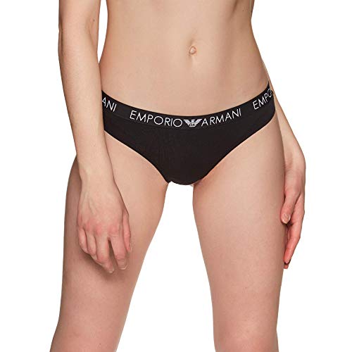 Emporio Armani Underwear Damen ICONIC COTTON Unterwäsche, 2er pack, Black, L von Emporio Armani Underwear