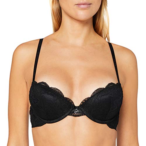 Emporio Armani Underwear Damen Natural Bra Virtual Lace Push-Up-BH, Black, 38C von Emporio Armani Underwear