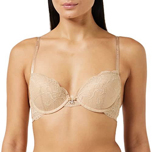 Emporio Armani Underwear Damen Natural Bra Virtual Lace Push-Up-BH, Durchsichtig, Pink, 34A von Emporio Armani