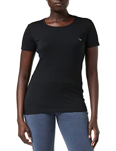 Emporio Armani Underwear Damen Iconic Cotton T-Shirt, Black, XL von Emporio Armani
