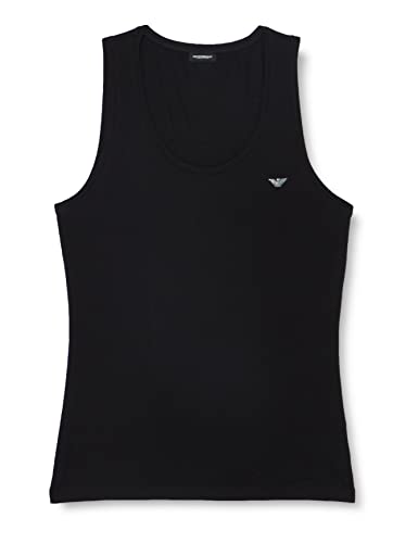 Emporio Armani Underwear Damen Tank Iconic Cotton T-Shirt, Schwarz C, L von Emporio Armani