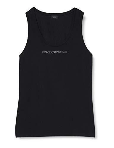 Emporio Armani Underwear Damen Tank Iconic Cotton T-Shirt, Schwarz A, XL von Emporio Armani