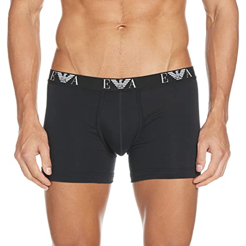 Emporio Armani Herren 2-pack Essential Monogram Boxershorts, Weiß, L EU von Emporio Armani Underwear